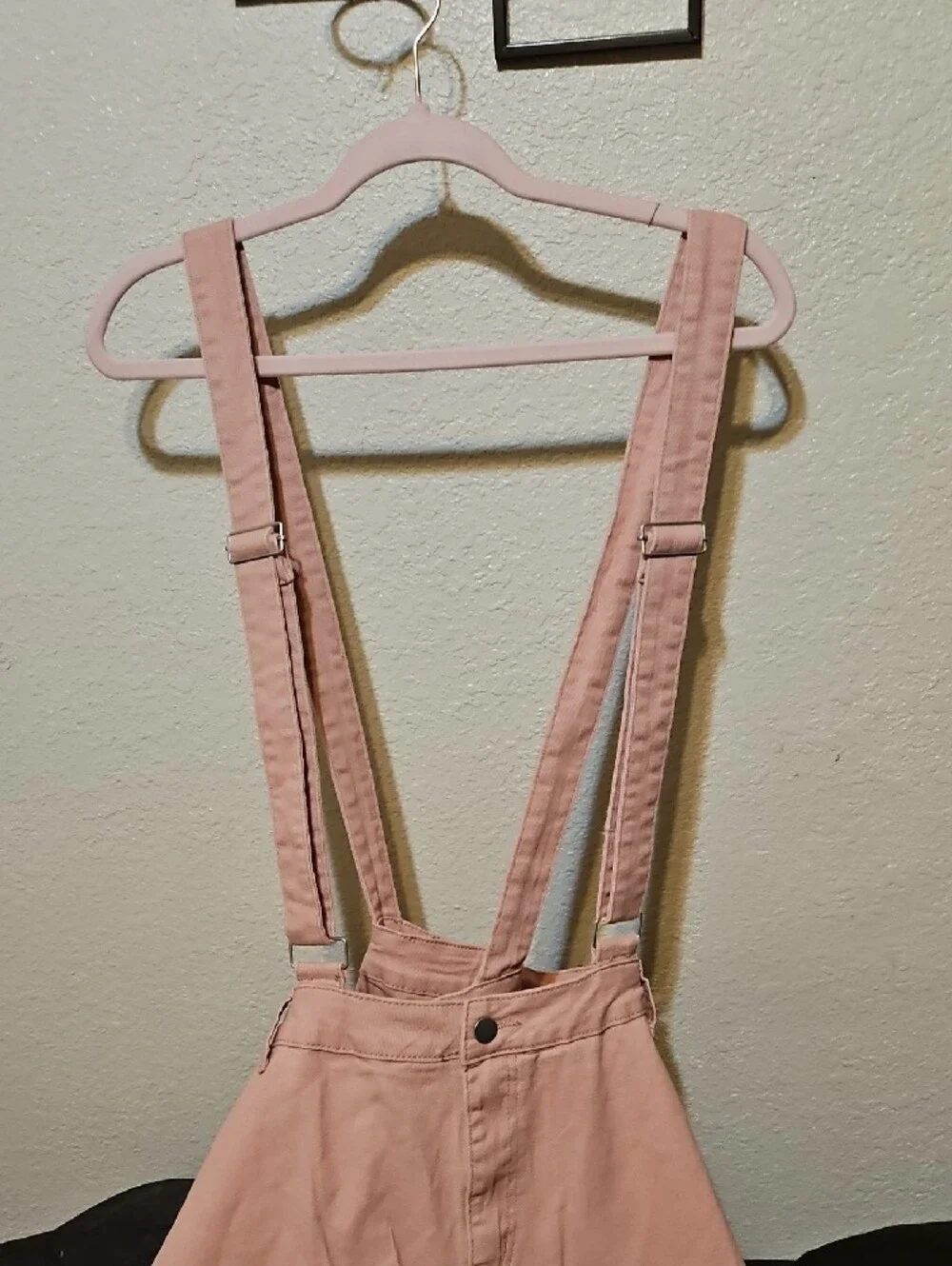 Pink Suspender Overall Skirt with Adjustable Straps